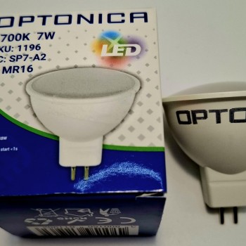 КРУШКА-ЛЕД 12V MR16 7 W 2700K ОПТОНИКА  @