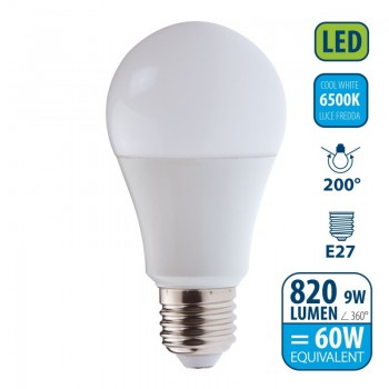 КРУШКА-ЛЕД E27 9W=60W 6500К VELAMP LB209S-65K@