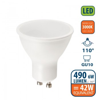 КРУШКА-ЛЕД 220V GU10 6W=42W 3000K VELAMP LB106-30K @