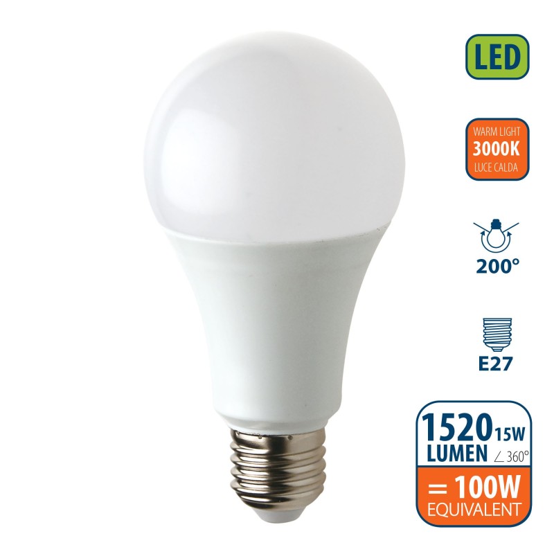 КРУШКА-ЛЕД E27 15W=100W 3000К VELAMP LB215S-30K @