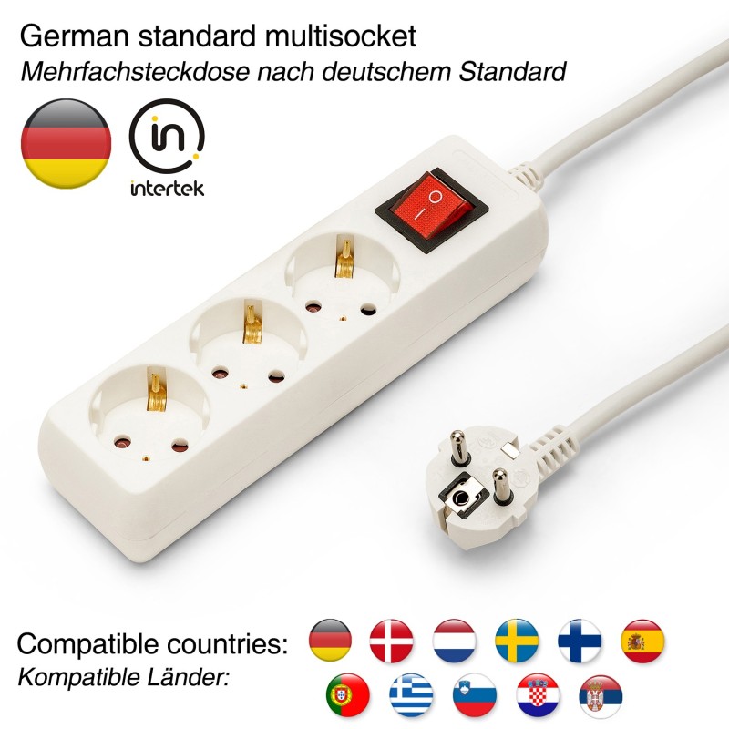 РАЗКЛ.-VELAMP 3-КА 1м+ключ 16A MULTIP-DE-I-3@